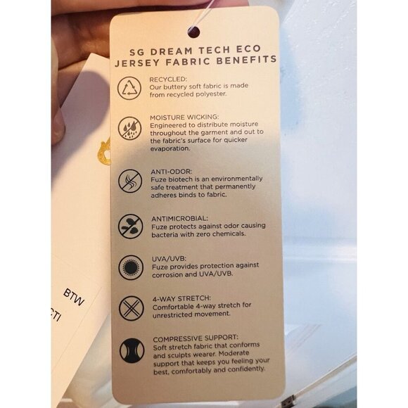 Spiritual Gangster Kaci Asymmetric Active Dress Small White Biker Shorts NWT - Picture 9 of 13